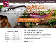 Tablet Screenshot of myfriends-restaurant.de
